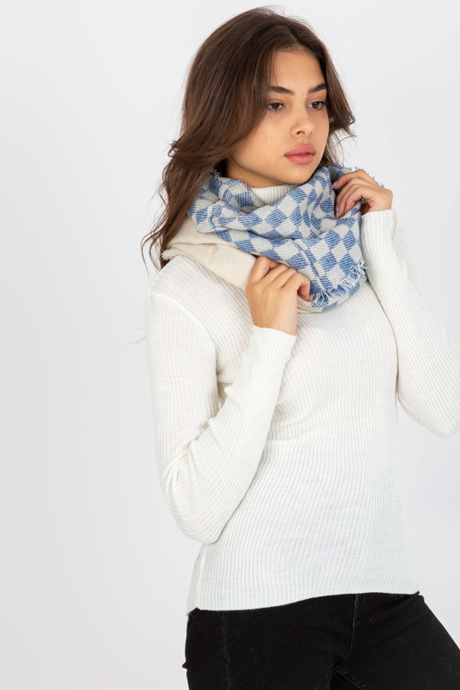 Ekru-tumši zils rūtains sieviešu...