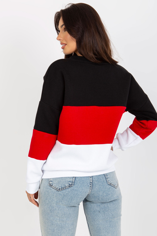 Weißes und rotes Sweatshirt Basic ar... Weißes und rotes Sweatshirt Basic ar...