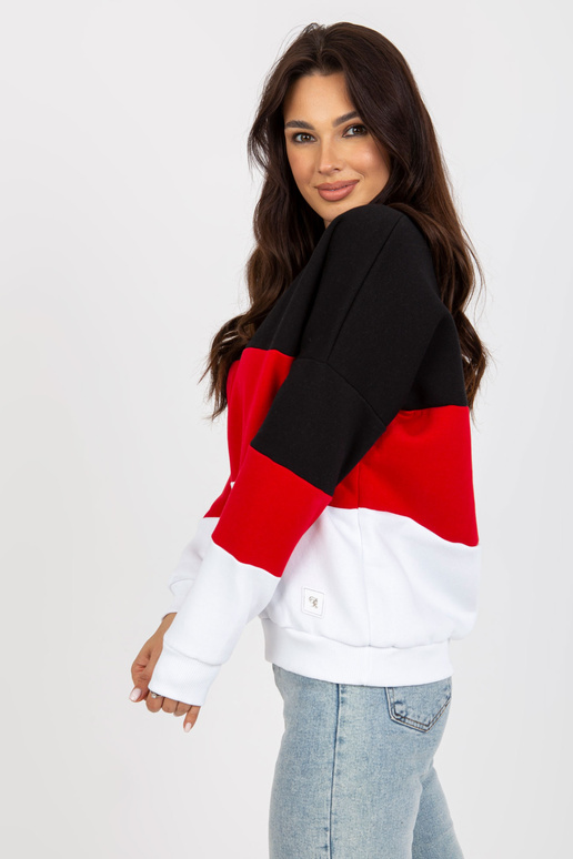 Weißes und rotes Sweatshirt Basic ar... Weißes und rotes Sweatshirt Basic ar...