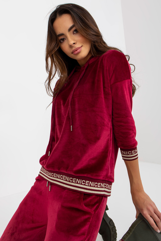 Burgunderfarbenes zweiteiliges...