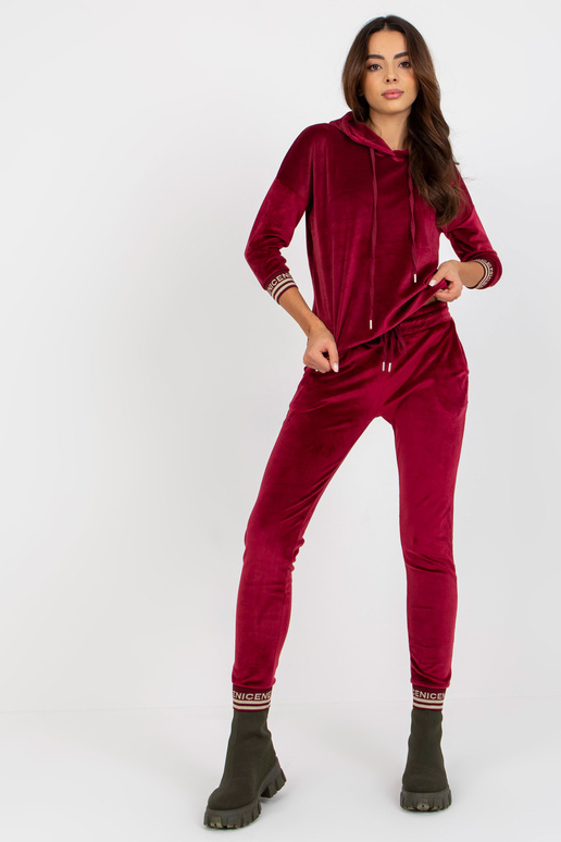 Burgunderfarbenes zweiteiliges...