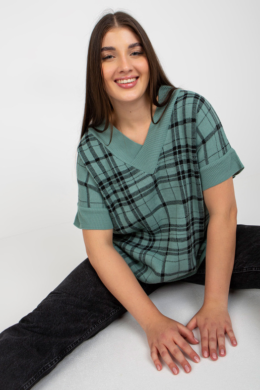 Piparmētru adīta liela izmēra V veida...