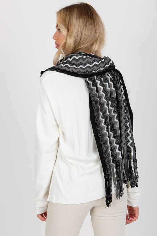 Melna sieviešu rakstaina šalle ar...