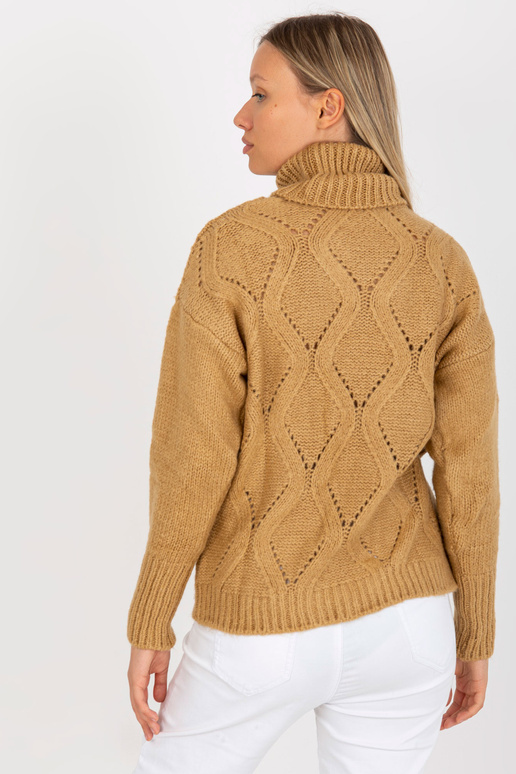 Kamieļu džemperis ar brīvu apkakli ar...