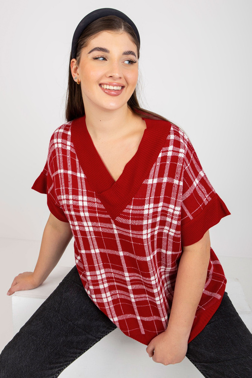 Red V veida kakla liela izmēra...