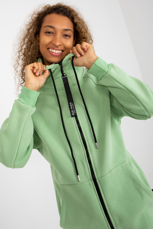 Gaiši zaļas garās jakas basic hoodie...