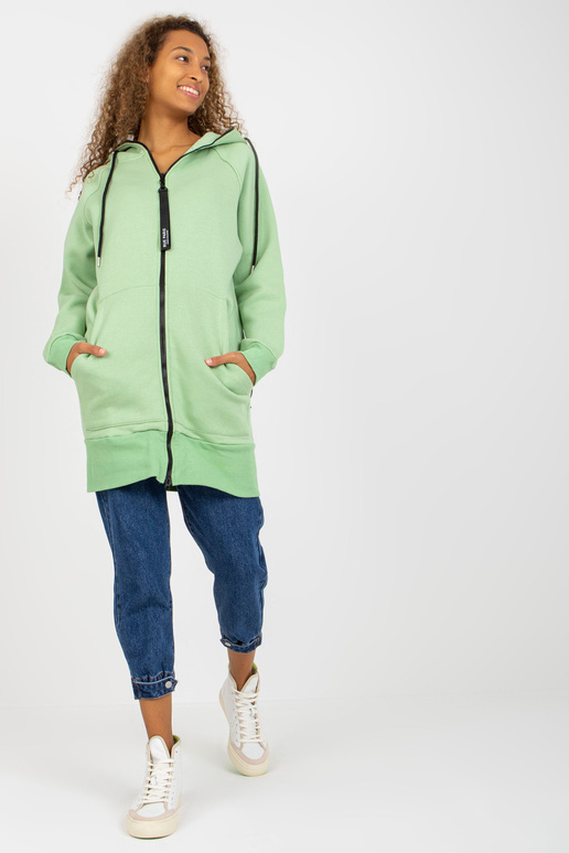 Gaiši zaļas garās jakas basic hoodie...