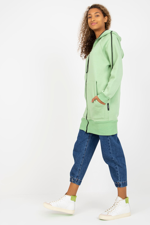 Gaiši zaļas garās jakas basic hoodie...