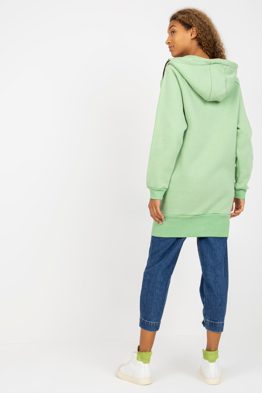 Gaiši zaļas garās jakas basic hoodie...