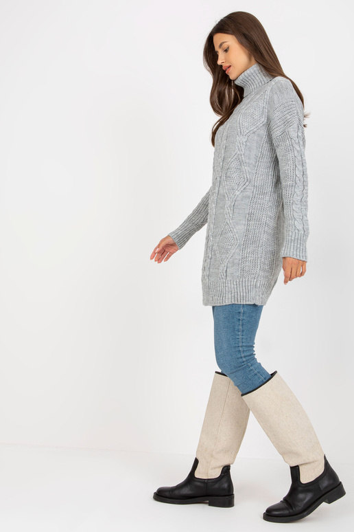 Pelēka mini kleita ar bizēm RUE PARIS