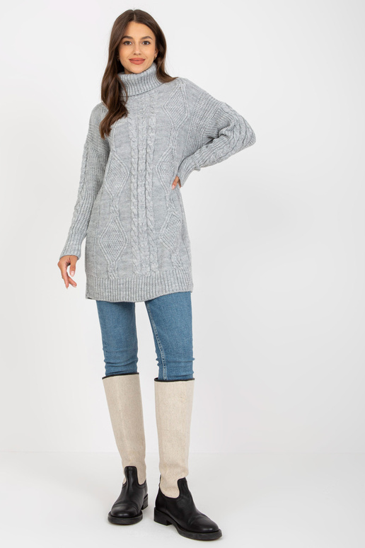 Pelēka mini kleita ar bizēm RUE PARIS