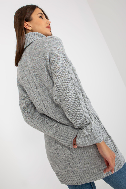 Pelēka mini kleita ar bizēm RUE PARIS