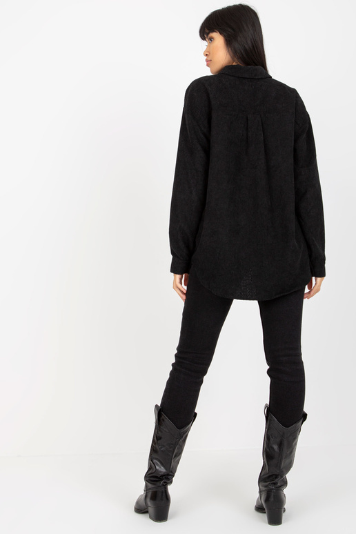 Melns velveta pogas augškrekls