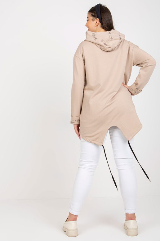 Gaiši bēšs liela izmēra džemperis ar...