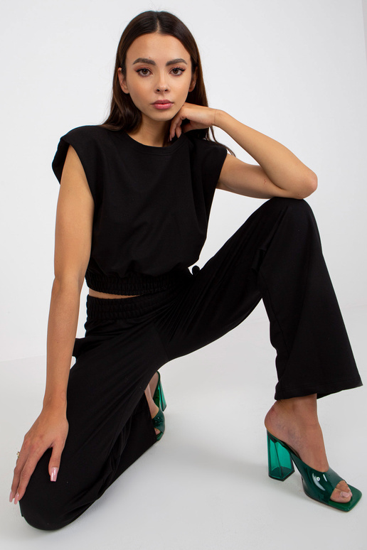 Melns divdaļīgs kokvilnas pamata...