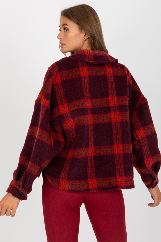 Burgundijas rūtains virskrekls ar...