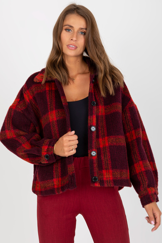 Burgundijas rūtains virskrekls ar...