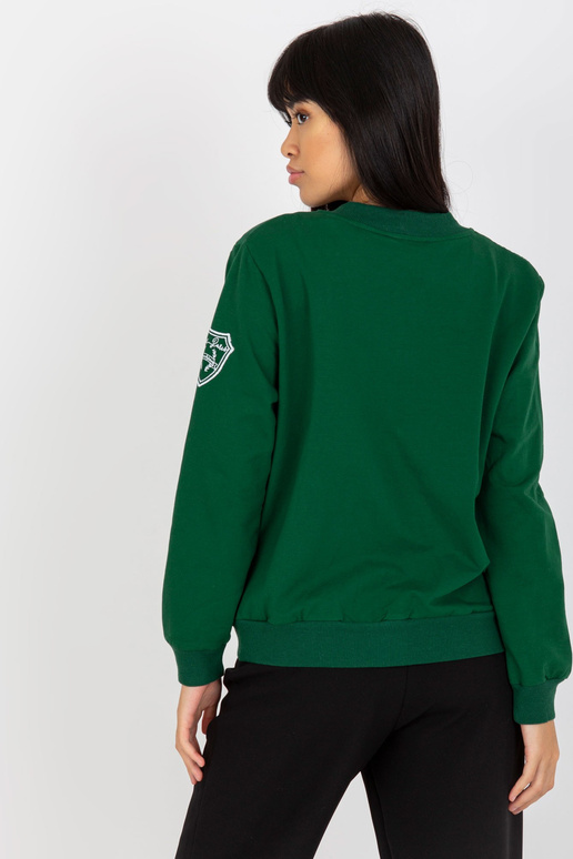 Tumši zaļš stepēts bomber džemperis...