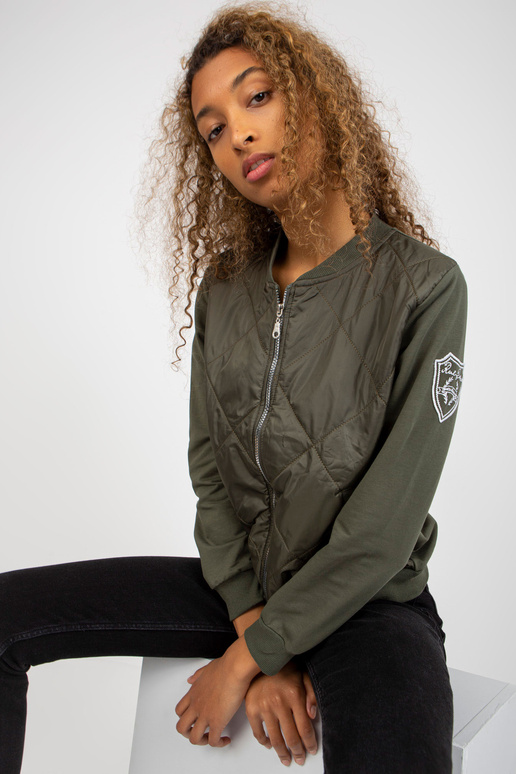 Sieviešu haki krāsas džemperis ar...