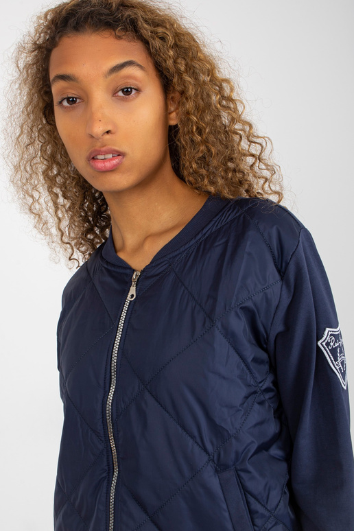 Tumši zils stepēts bomber džemperis...