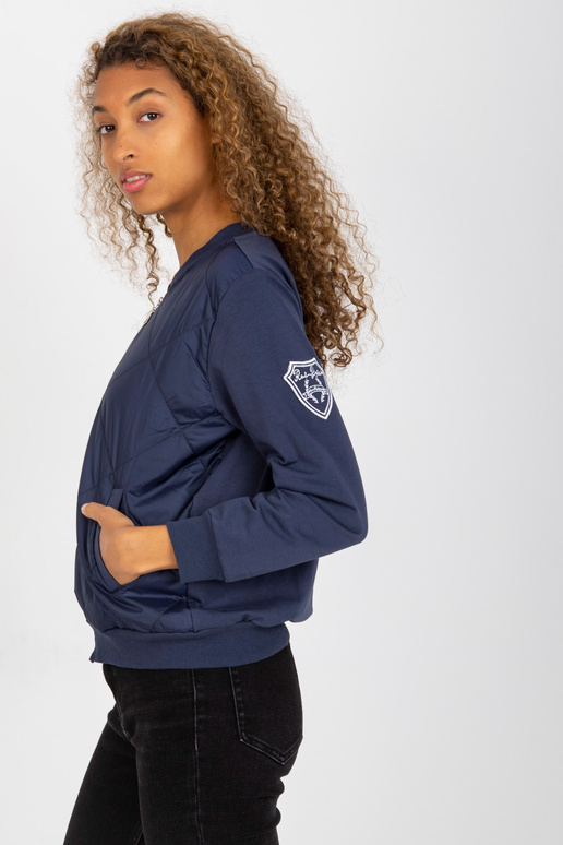 Tumši zils stepēts bomber džemperis...