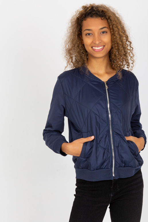 Tumši zils stepēts bomber džemperis...