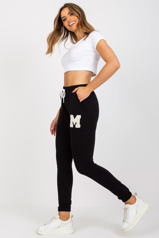 Melnas sieviešu sporta bikses