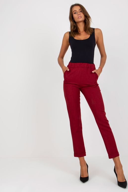 Bordo elegantas auduma bikses Bordo elegantas auduma bikses