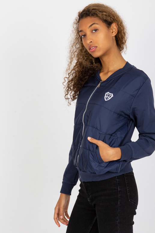 Tumši zils stepēts bomber džemperis...