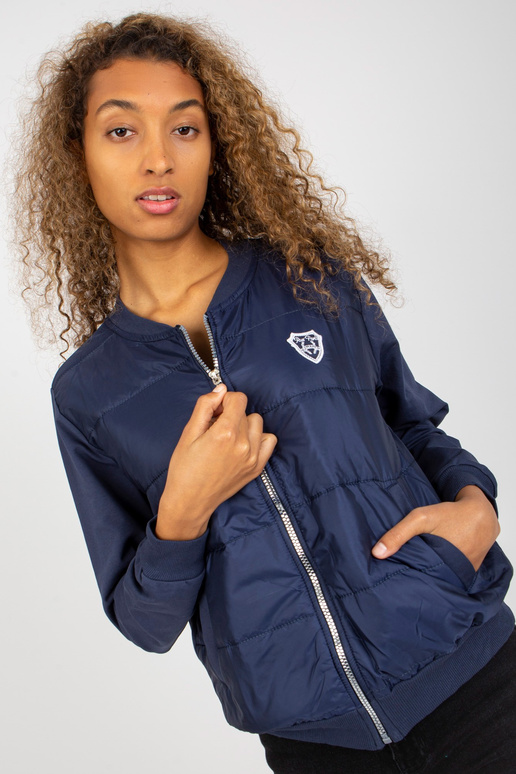 Tumši zils stepēts bomber džemperis...