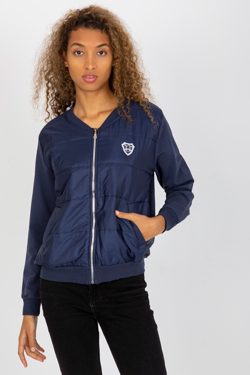 Tumši zils stepēts bomber džemperis...