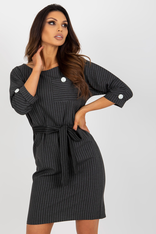 Tumši pelēka liela izmēra svītraina...