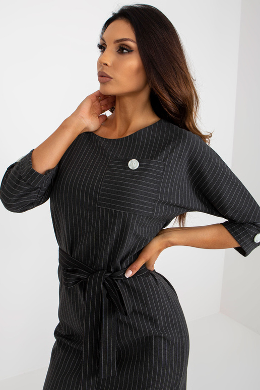 Tumši pelēka liela izmēra svītraina...