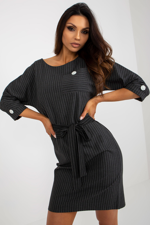 Tumši pelēka liela izmēra svītraina...