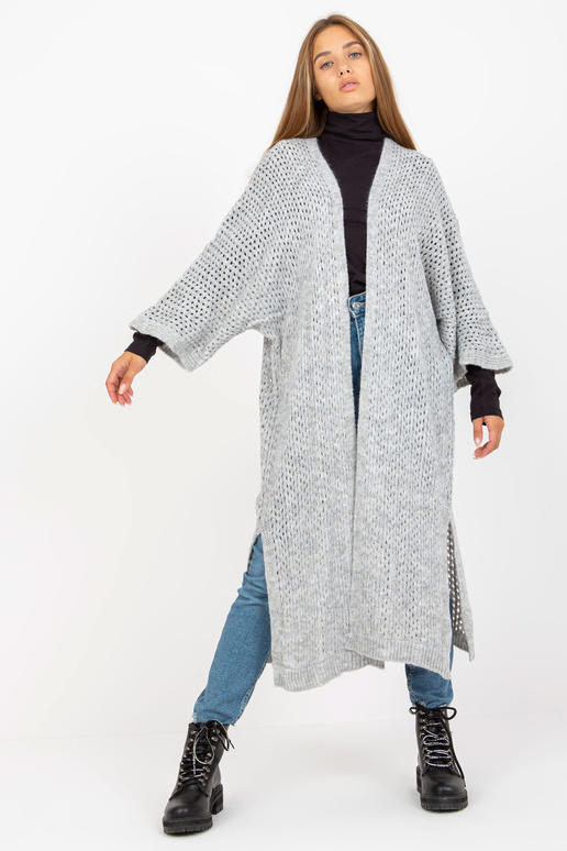 Pelēks garš ažūra jaka ar OCH BELLA...