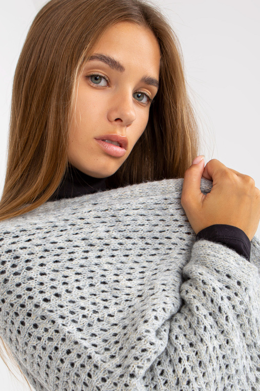 Pelēks garš ažūra jaka ar OCH BELLA...