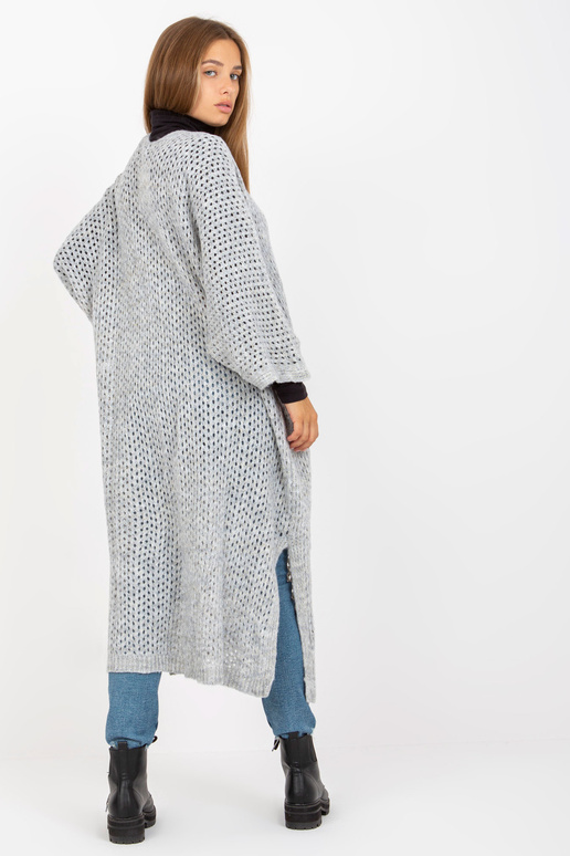 Pelēks garš ažūra jaka ar OCH BELLA...