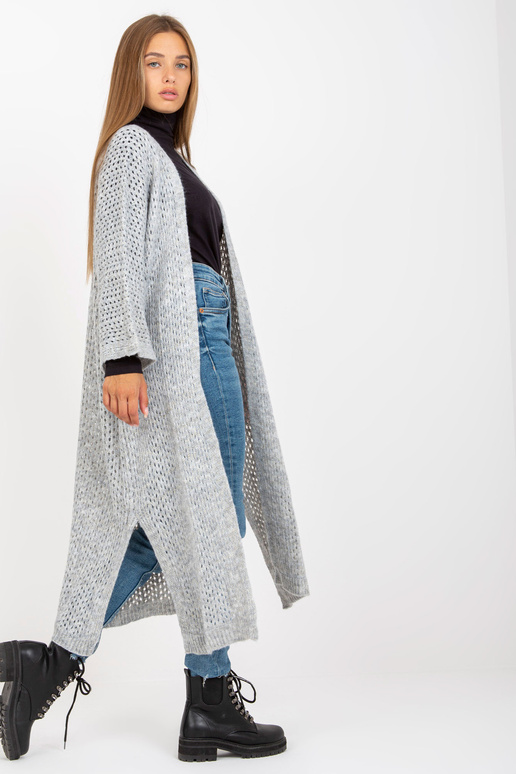 Pelēks garš ažūra jaka ar OCH BELLA...