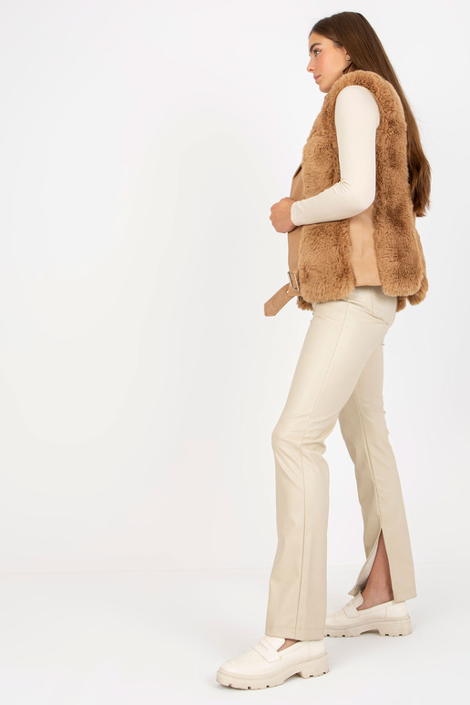 Kamieļa bēša sieviešu eko ādas veste...