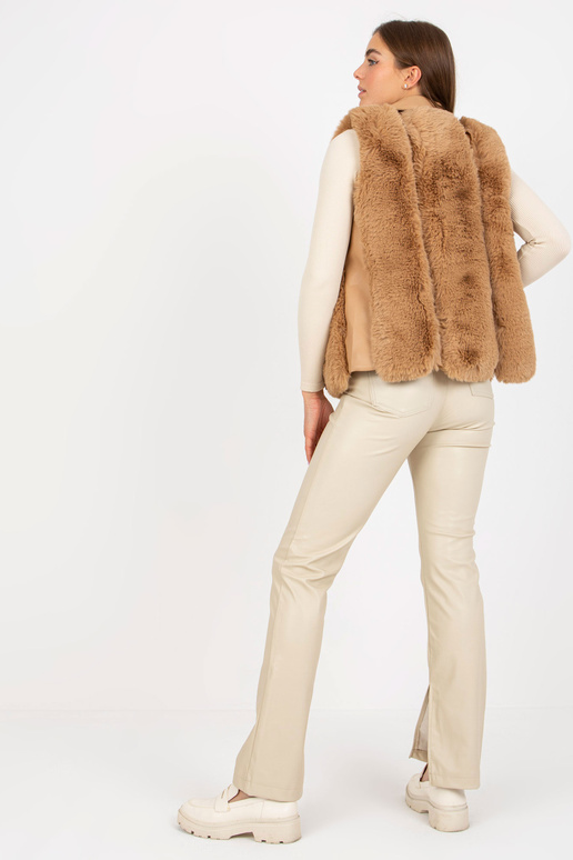 Kamieļa bēša sieviešu eko ādas veste...