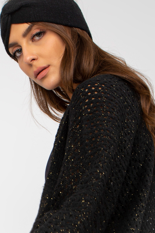 Melna gara ažūra jaka ar platām...