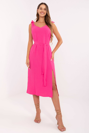 Rozā ikdienas midi kleita...