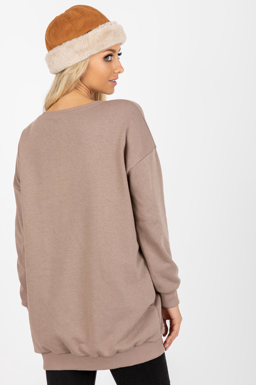 Dunkelbeiges langes Basic džemperis... Dunkelbeiges langes Basic džemperis...