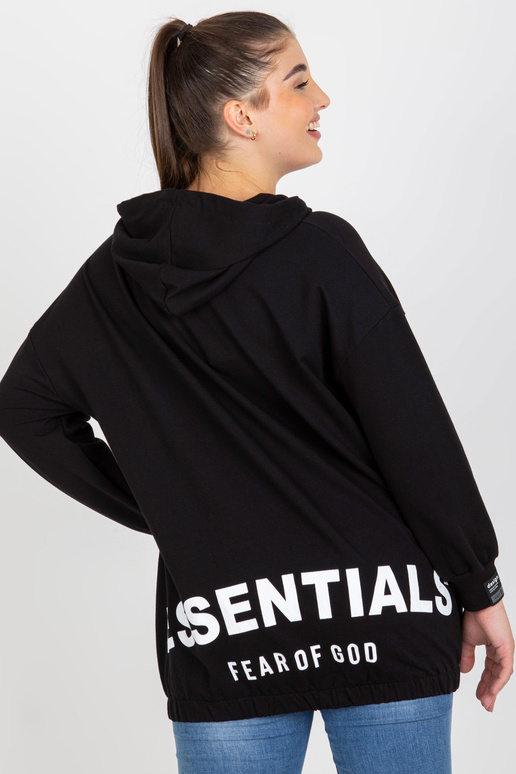 Melns plus izmēra sporta krekls ar...