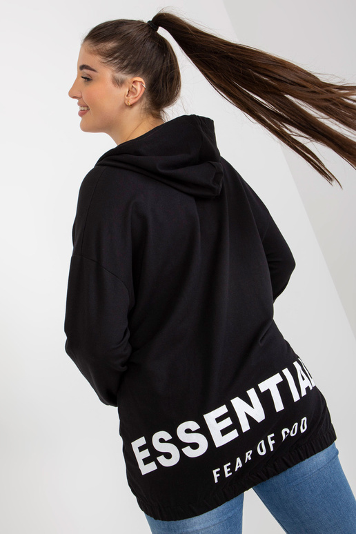 Melns plus izmēra sporta krekls ar...