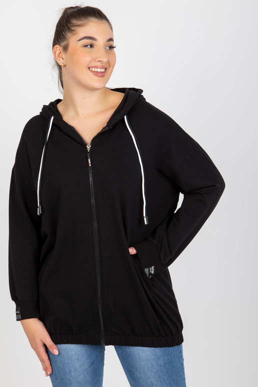 Melns plus izmēra sporta krekls ar...