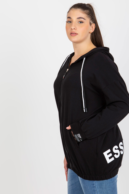 Melns plus izmēra sporta krekls ar...