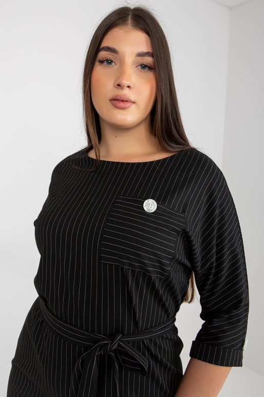 Melna zīmuļa liela izmēra svītraina...