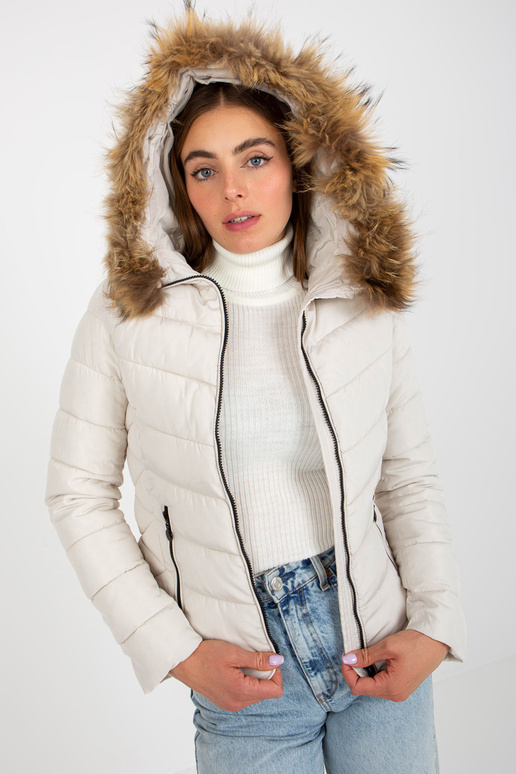 Balta stepēta pārejas jaka ar...