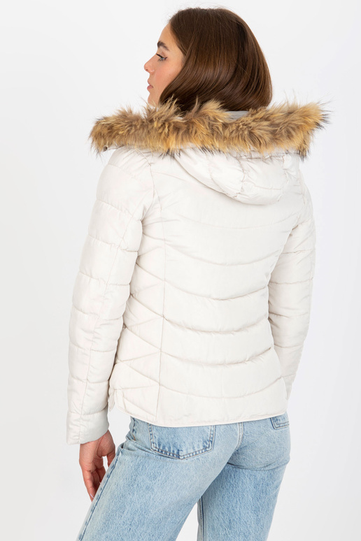 Balta stepēta pārejas jaka ar...